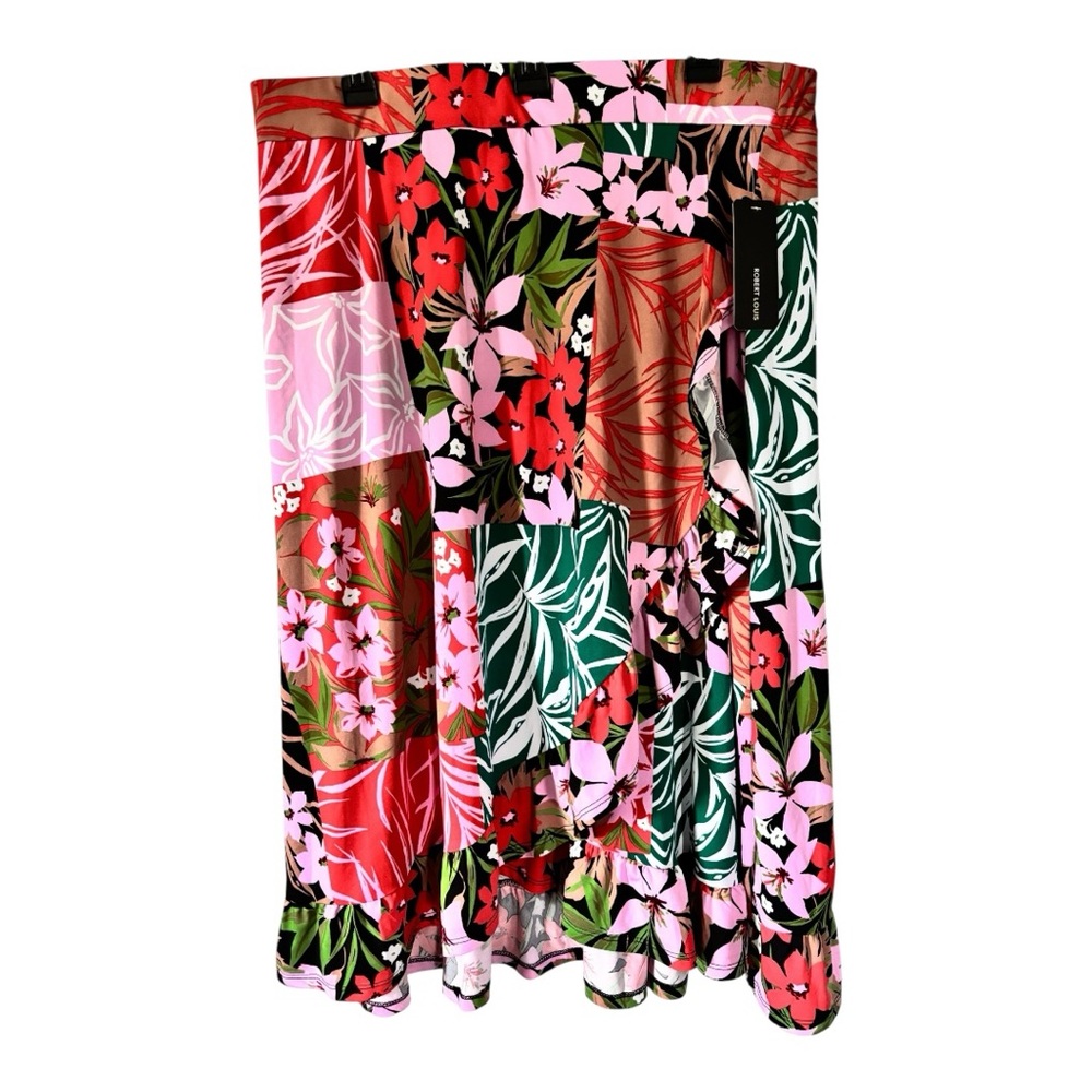 Robert Louis Floral Patchwork Skirt, W:18”, L:31.5”